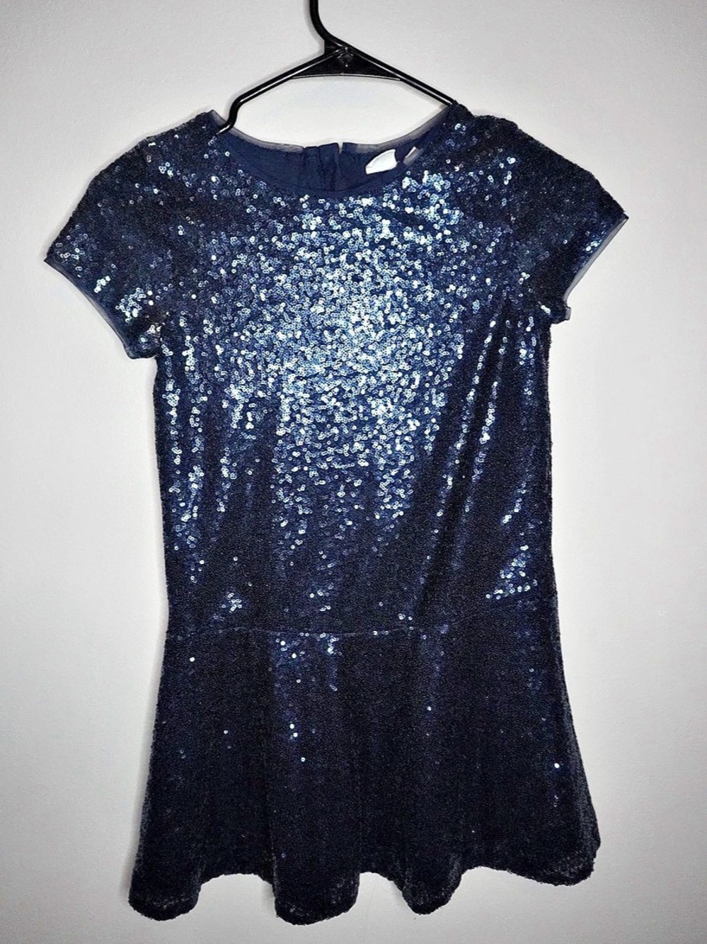 Girls Sequin Dress in Blue Like New